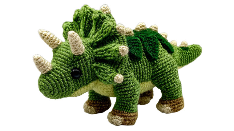 Crochet Dinosaur Vinyl Car Decal Sticker – Waterproof & UV-Resistant 5.4