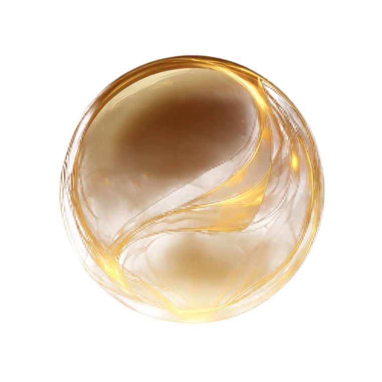 Golden Glowing Sphere Vinyl Car Decal Sticker – Waterproof & UV-Resistant 3.4133333333333336"