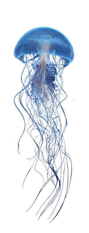 Glowing Deep-Sea Jellyfish Vinyl Car Decal Sticker – Waterproof & UV-Resistant 11.733333333333333"
