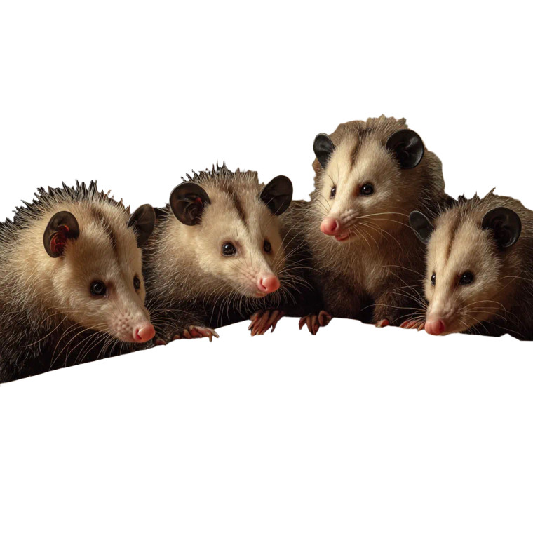 Opossums Playing Game Vinyl Car Decal Sticker – Waterproof & UV-Resistant 3.4133333333333336"