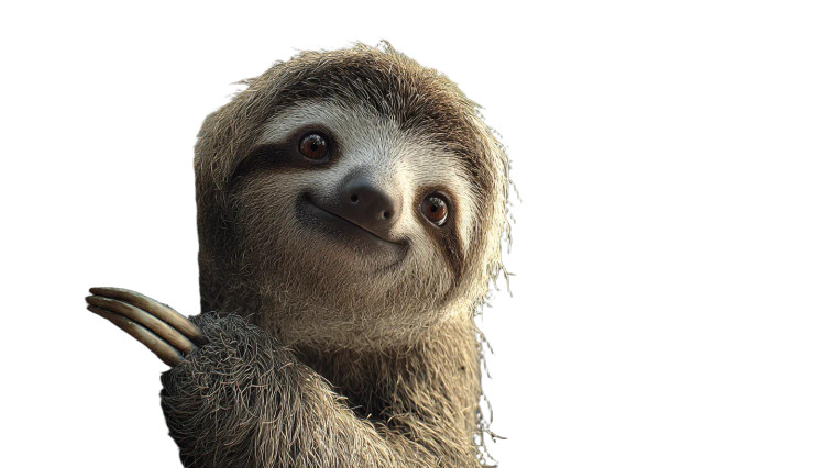 Three-Toed Sloth V3 Vinyl Car Decal Sticker – Waterproof & UV-Resistant 5.4