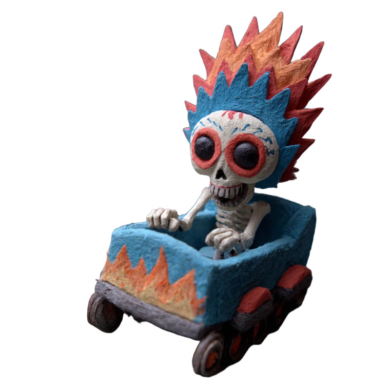 Day Of The Dead Roller Coaster Vinyl Car Decal Sticker – Waterproof & UV-Resistant 3.4133333333333336"