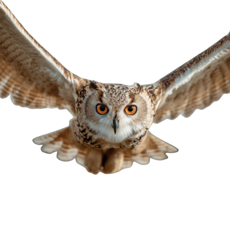 Owl In Flight V9 Vinyl Car Decal Sticker – Waterproof & UV-Resistant 3.4133333333333336"