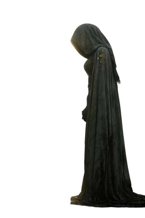 Sacred Hooded Figure Vinyl Car Decal Sticker – Waterproof & UV-Resistant 4.4