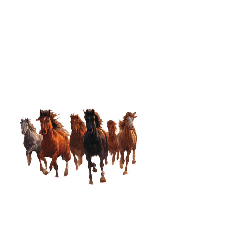 Wild Horses Stampede V2 Vinyl Car Decal Sticker – Waterproof & UV-Resistant 3.4133333333333336"