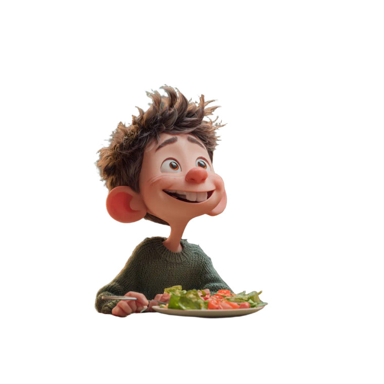 Boy Eating Smile Vinyl Car Decal Sticker – Waterproof & UV-Resistant 3.4133333333333336"