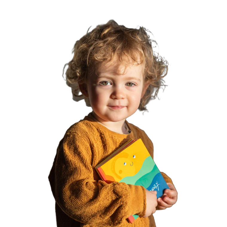 Happy Toddler Reading V2 Vinyl Car Decal Sticker – Waterproof & UV-Resistant 3.4133333333333336"