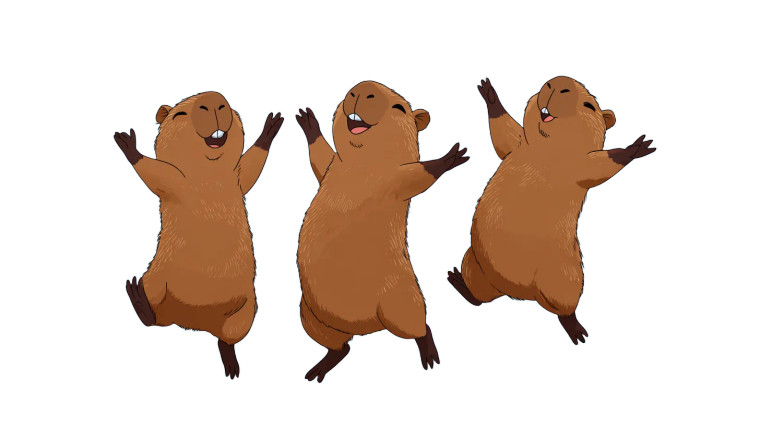 Celebrating Capybaras Vinyl Car Decal Sticker – Waterproof & UV-Resistant 2.72"