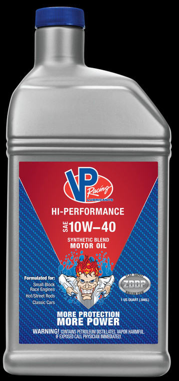 VP Racing Full Synthetic Hi-Performance Oil | SAE 10W40 | Ultimate Anti-Wear | Ultra Low Foaming | 1 Quart