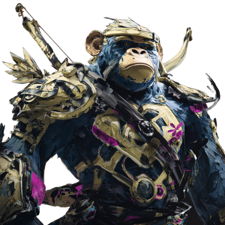 Mythical Ninja Gorilla Vinyl Car Decal Sticker – Waterproof & UV-Resistant 6.826666666666667"