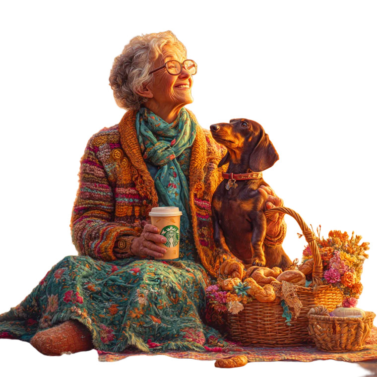 Elderly Beach Picnic Vinyl Car Decal Sticker – Waterproof & UV-Resistant 3.4133333333333336"