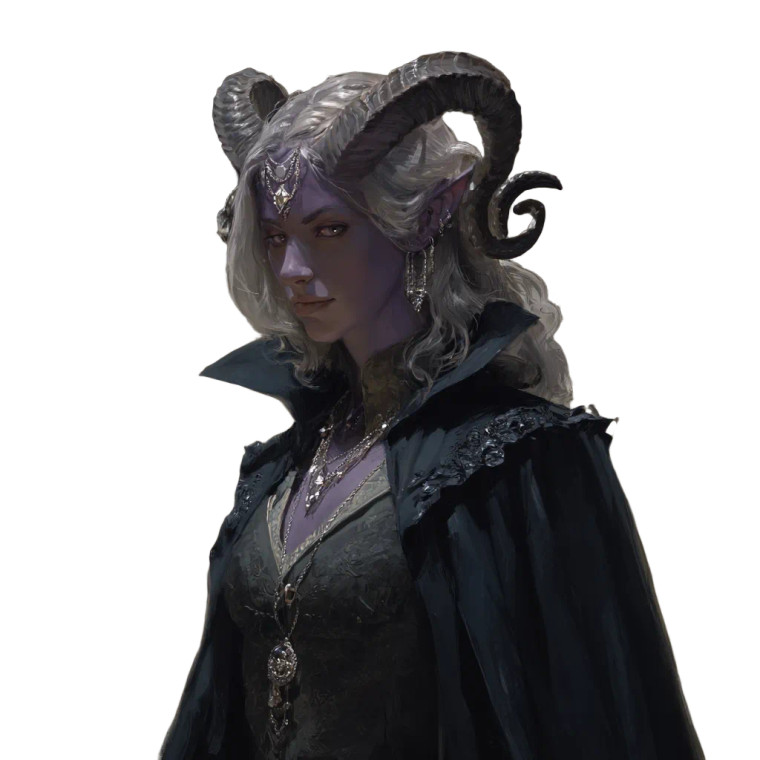 Tiefling Wizard Portrait V4 Vinyl Car Decal Sticker – Waterproof & UV-Resistant 3.4133333333333336"