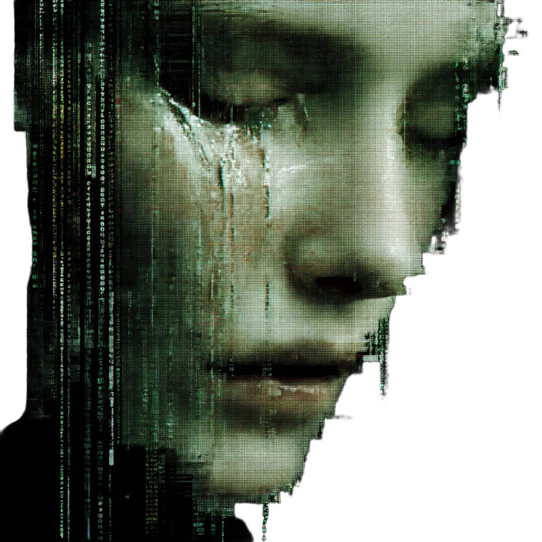 Binary Tears Woman Vinyl Car Decal Sticker – Waterproof & UV-Resistant 3.4133333333333336"