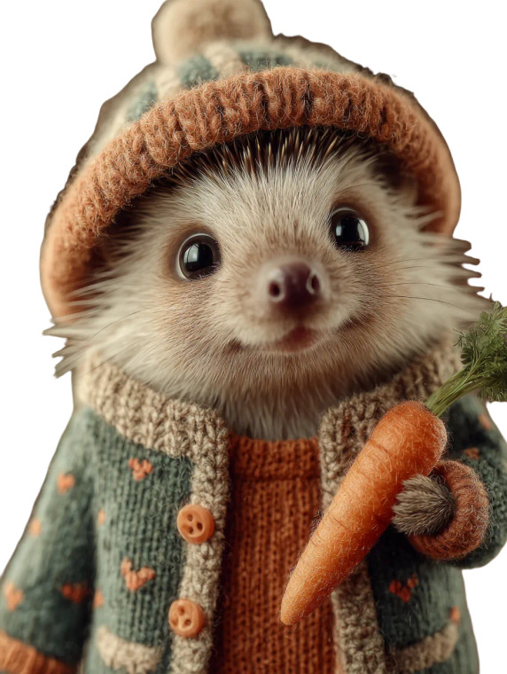 Cute Hedgehog Outfit V2 Vinyl Car Decal Sticker – Waterproof & UV-Resistant 8.213333333333333"