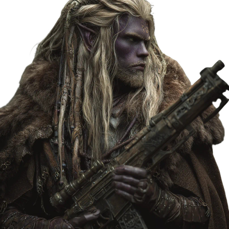 Dark Elf Hunter V2 Vinyl Car Decal Sticker – Waterproof & UV-Resistant 3.4133333333333336"