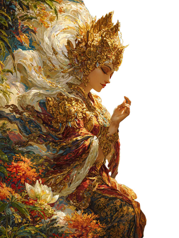 Cultural Goddess Vinyl Car Decal Sticker – Waterproof & UV-Resistant 8.213333333333333"