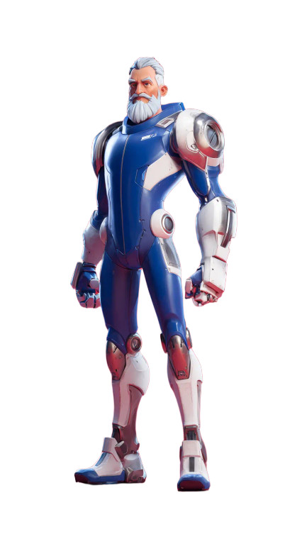 Futuristic Male Character V2 Vinyl Car Decal Sticker – Waterproof & UV-Resistant 9.706666666666667"