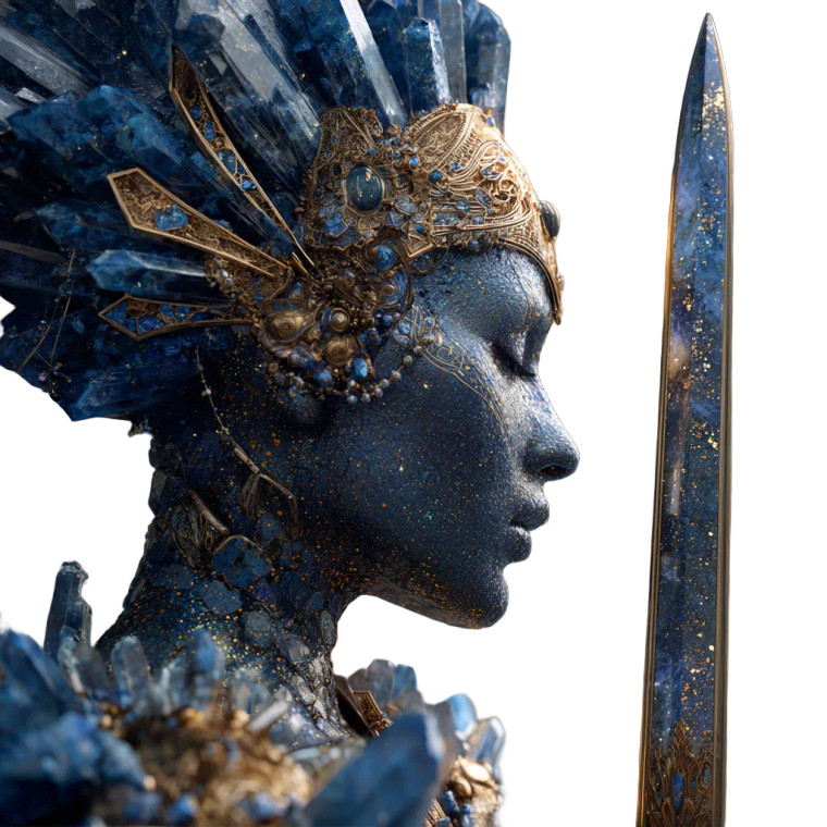 Sapphire Warrior V2 Vinyl Car Decal Sticker – Waterproof & UV-Resistant 6.826666666666667"