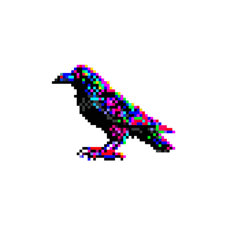 Raven Rave Logo Vinyl Car Decal Sticker – Waterproof & UV-Resistant 6.826666666666667"