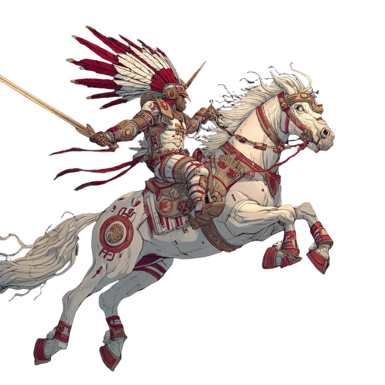 Galactic Aztec Steed Vinyl Car Decal Sticker – Waterproof & UV-Resistant 6.826666666666667"