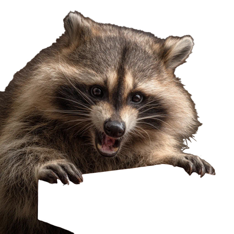 Aggressive Raccoon Vinyl Car Decal Sticker – Waterproof & UV-Resistant 3.4133333333333336"
