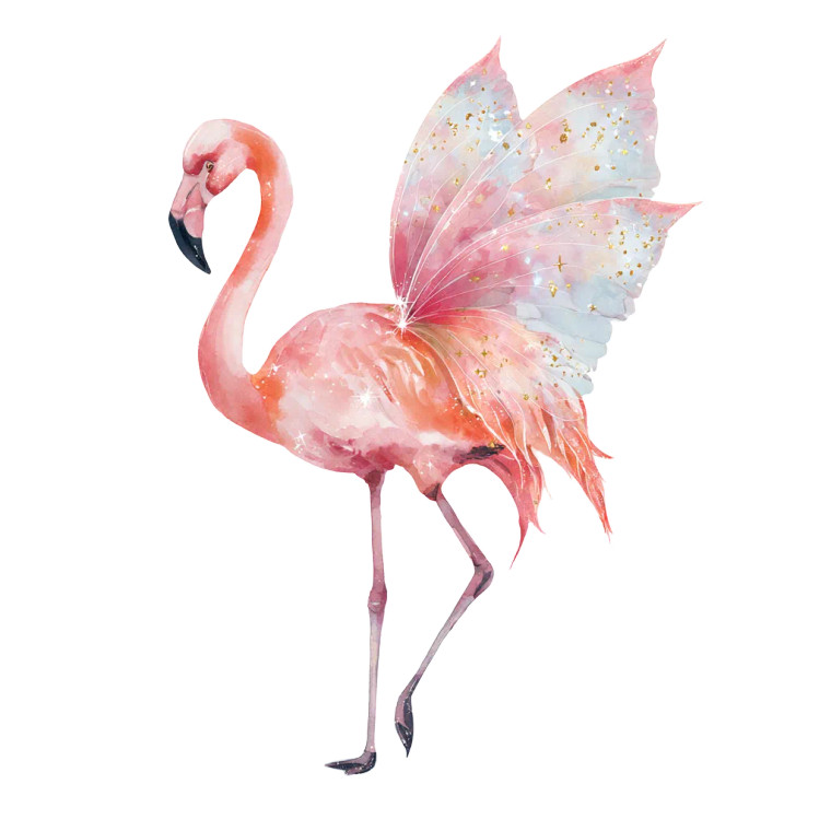 Fairy Flamingo Vinyl Car Decal Sticker – Waterproof & UV-Resistant 3.4133333333333336"