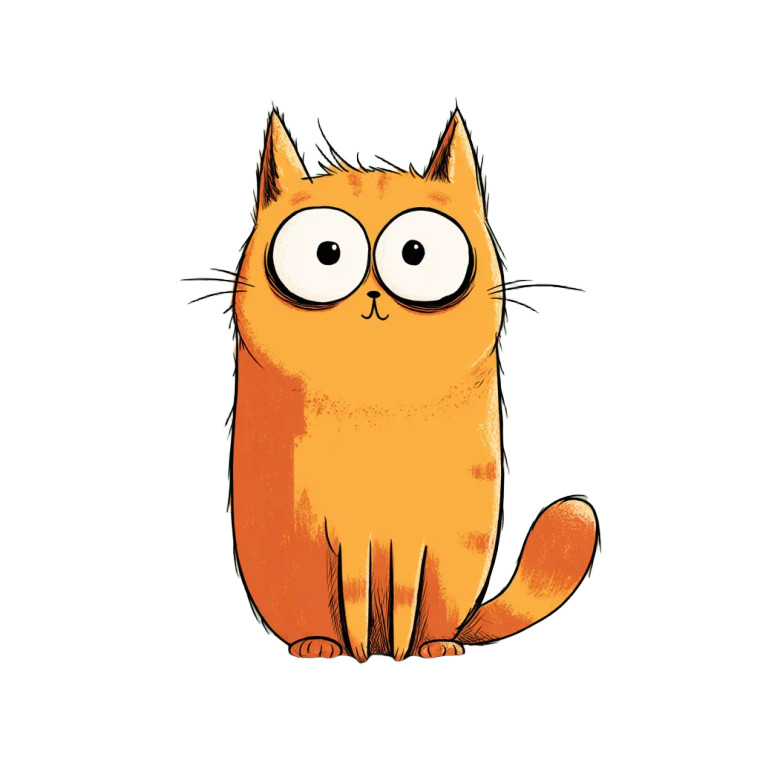 Cartoon Cat Vinyl Car Decal Sticker – Waterproof & UV-Resistant 6.826666666666667"