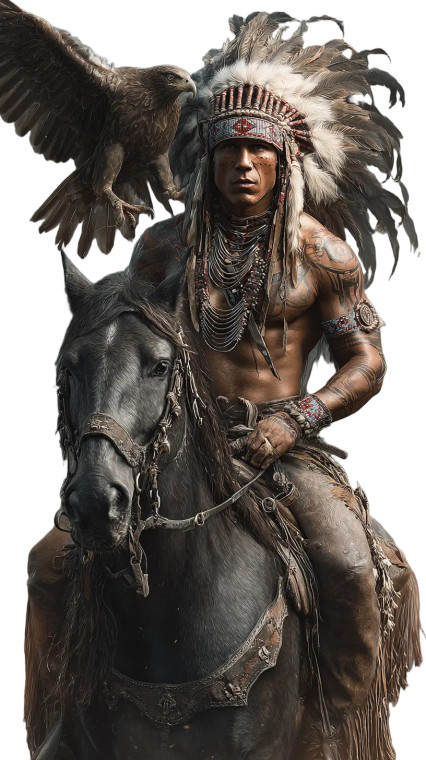 Native Warrior Ride Vinyl Car Decal Sticker – Waterproof & UV-Resistant 4.8533333333333335"