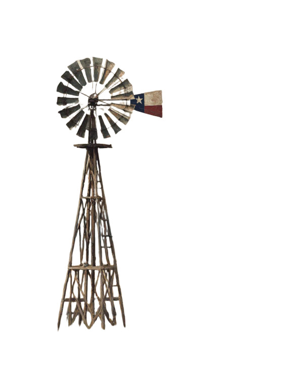 Rustic Western Windmill Vinyl Car Decal Sticker – Waterproof & UV-Resistant 4.0"