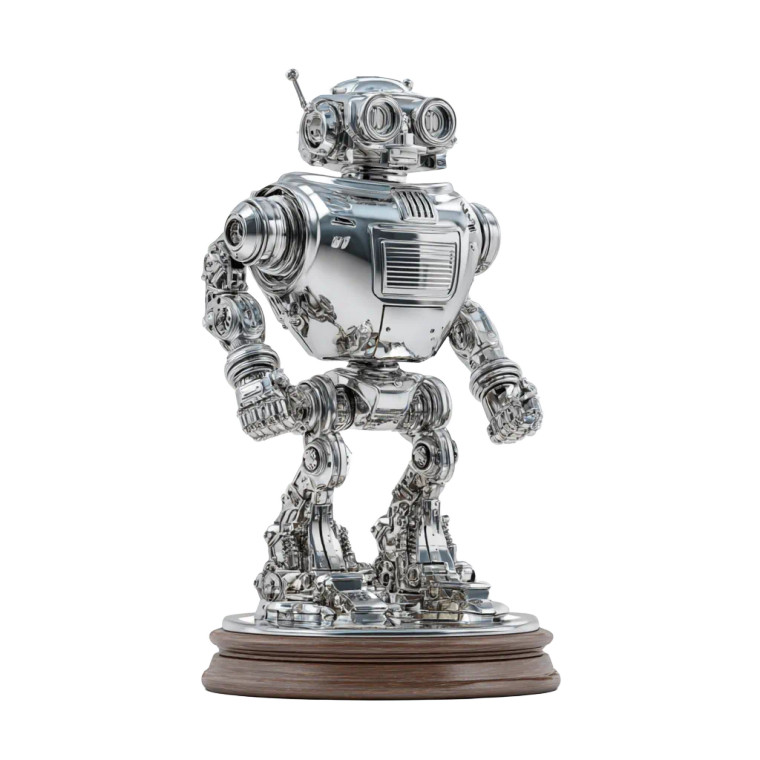Robot Trophy Vinyl Car Decal Sticker – Waterproof & UV-Resistant 6.826666666666667"