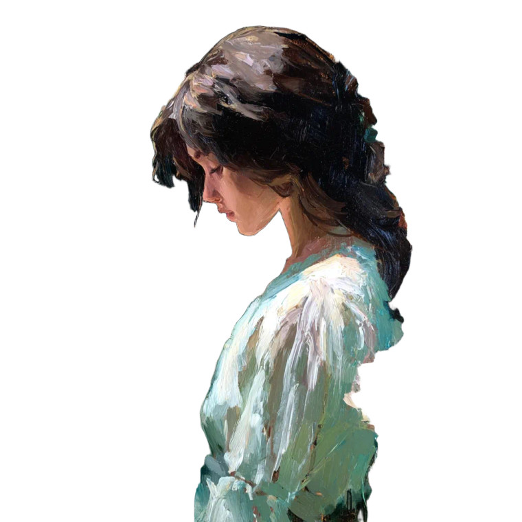 Dreamy Girl Profile Vinyl Car Decal Sticker – Waterproof & UV-Resistant 3.4133333333333336"