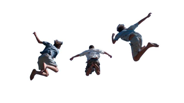 Flying Teenagers Vinyl Car Decal Sticker – Waterproof & UV-Resistant 5.4