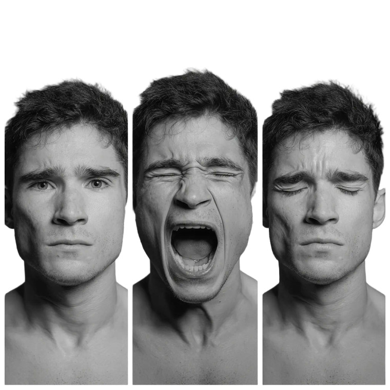 Emotional Portrait Trio Vinyl Car Decal Sticker – Waterproof & UV-Resistant 3.4133333333333336"