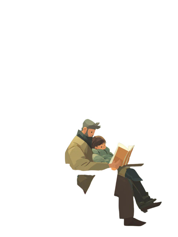 Cozy Reading Moment V18 Vinyl Car Decal Sticker – Waterproof & UV-Resistant 8.213333333333333"