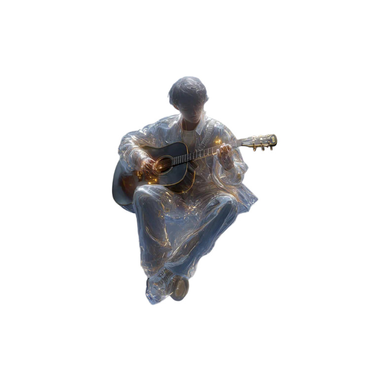 Bubble Guitarist Vinyl Car Decal Sticker – Waterproof & UV-Resistant 6.826666666666667"