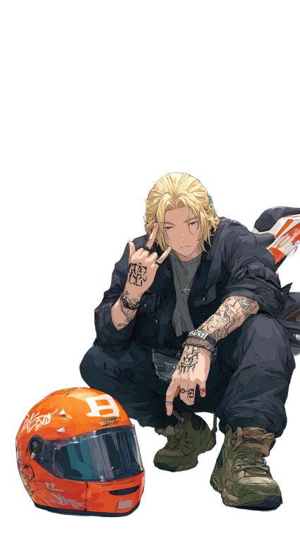 Anime Gangster Boy Vinyl Car Decal Sticker – Waterproof & UV-Resistant 4.8533333333333335"