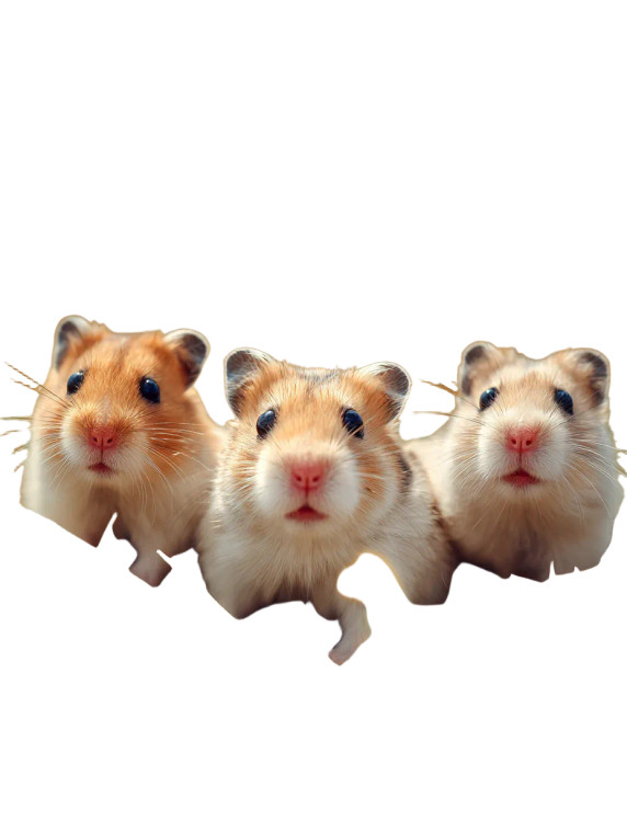 Cute Hamster Row Vinyl Car Decal Sticker – Waterproof & UV-Resistant 4.1066666666666665"