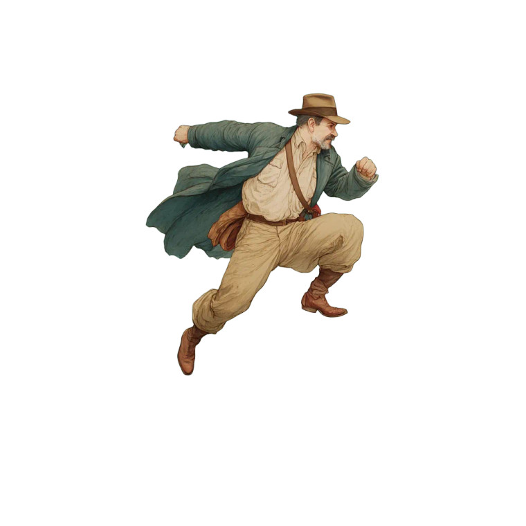 Indiana Jones Jumping Vinyl Car Decal Sticker – Waterproof & UV-Resistant 3.4133333333333336"