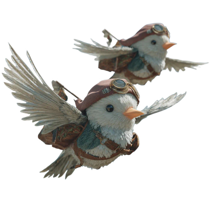 Pirate Birds Flying Vinyl Car Decal Sticker – Waterproof & UV-Resistant 3.4133333333333336"
