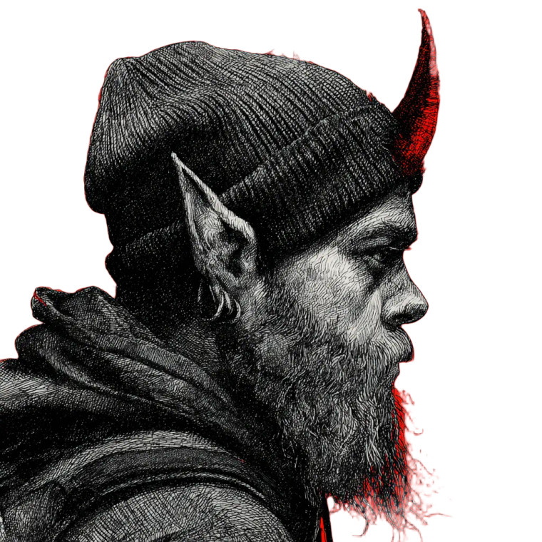 Cursed Elf Vinyl Car Decal Sticker – Waterproof & UV-Resistant 3.4133333333333336"