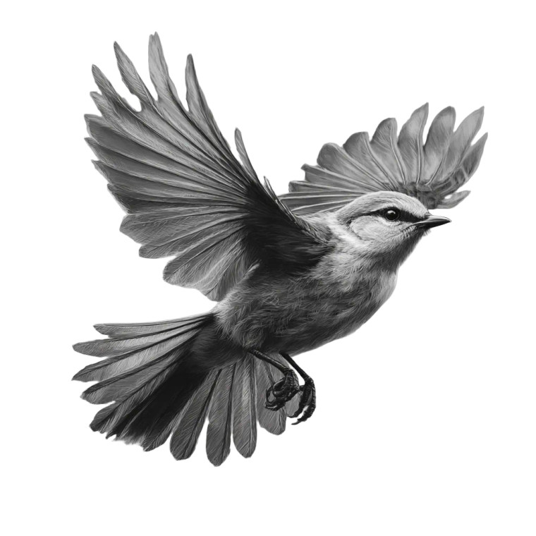 Bird In Flight V3 Vinyl Car Decal Sticker – Waterproof & UV-Resistant 3.4133333333333336"