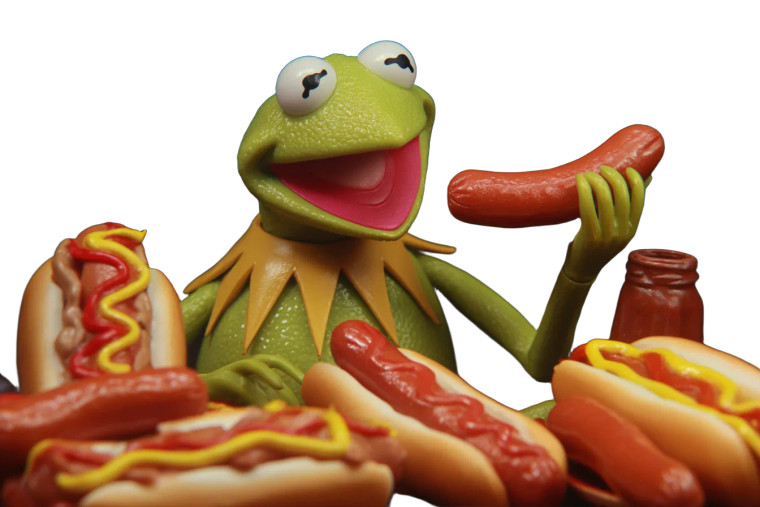 Kermit Eating Contest Vinyl Car Decal Sticker – Waterproof & UV-Resistant 5.97333333333333
