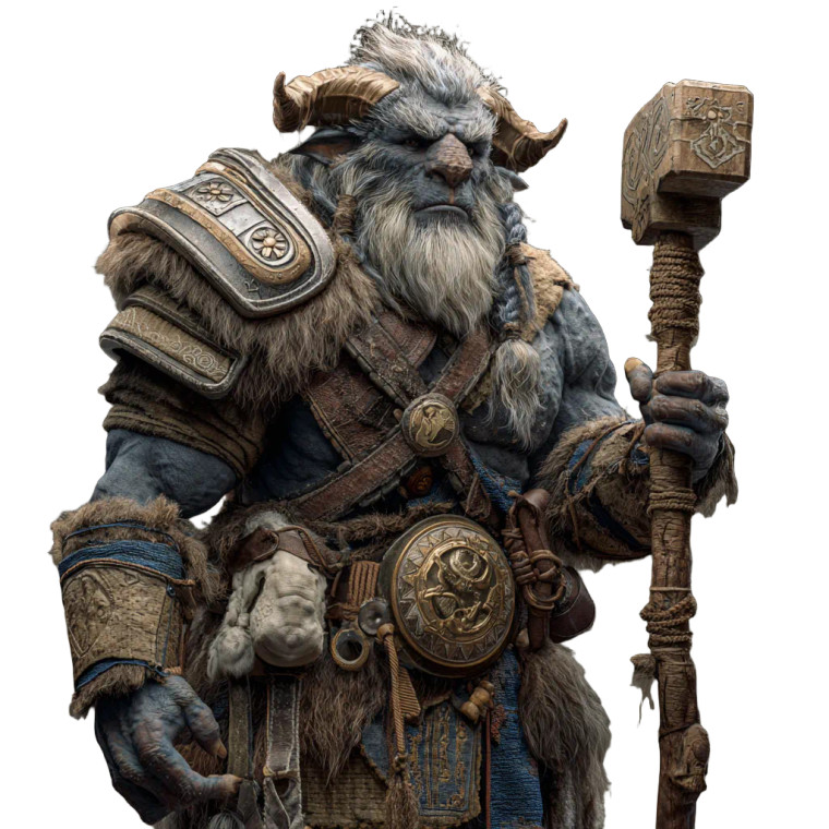 Firbolg Barbarian V3 Vinyl Car Decal Sticker – Waterproof & UV-Resistant 3.4133333333333336"