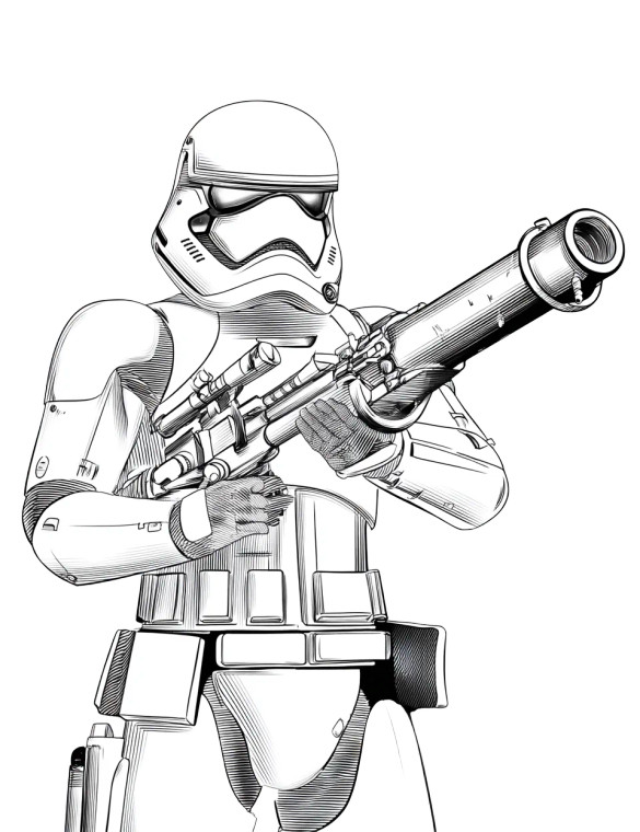 Storm Trooper Coloring Vinyl Car Decal Sticker – Waterproof & UV-Resistant 8.32"
