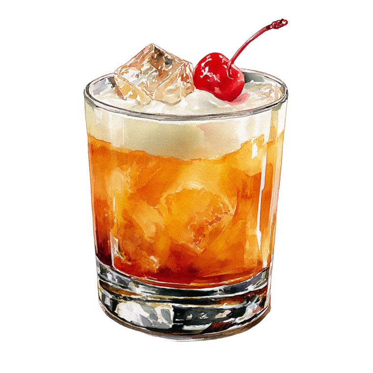 Amaretto Sour Cocktail Vinyl Car Decal Sticker – Waterproof & UV-Resistant 3.4133333333333336"