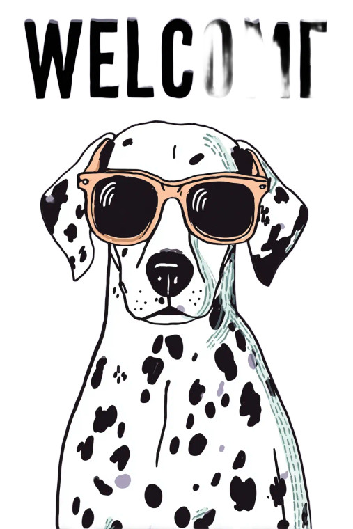 Cute Sunglassed Dalmatian Vinyl Car Decal Sticker – Waterproof & UV-Resistant 4.4