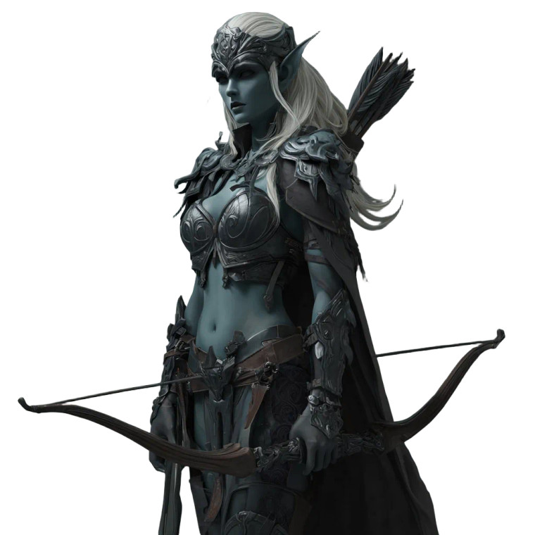 Undead Elf Ranger Vinyl Car Decal Sticker – Waterproof & UV-Resistant 3.4133333333333336"