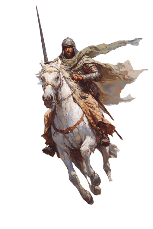 Arab Warrior Charging V2 Vinyl Car Decal Sticker – Waterproof & UV-Resistant 8.96"