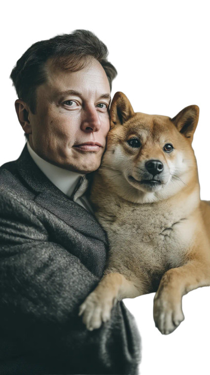 Elon Moving Doge Vinyl Car Decal Sticker – Waterproof & UV-Resistant 4.8533333333333335"