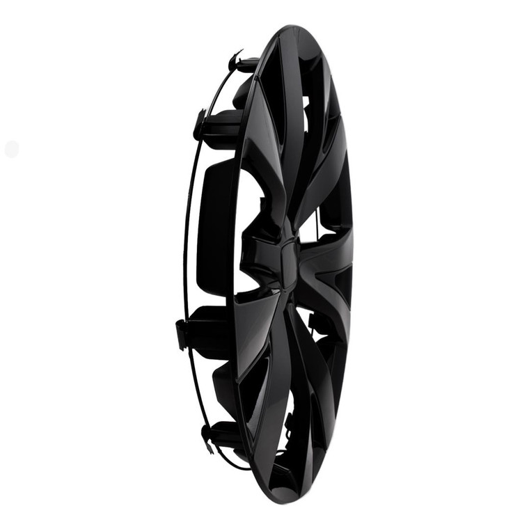 2022-2023 Honda Civic | Gloss Black Wheel Cover Set, 16 Inch, 5 V Spoke, Snap-On Fit, Automotive ABS | 4 Pack